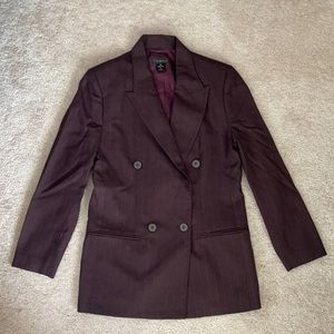 Theme deep purple double breasted suit set